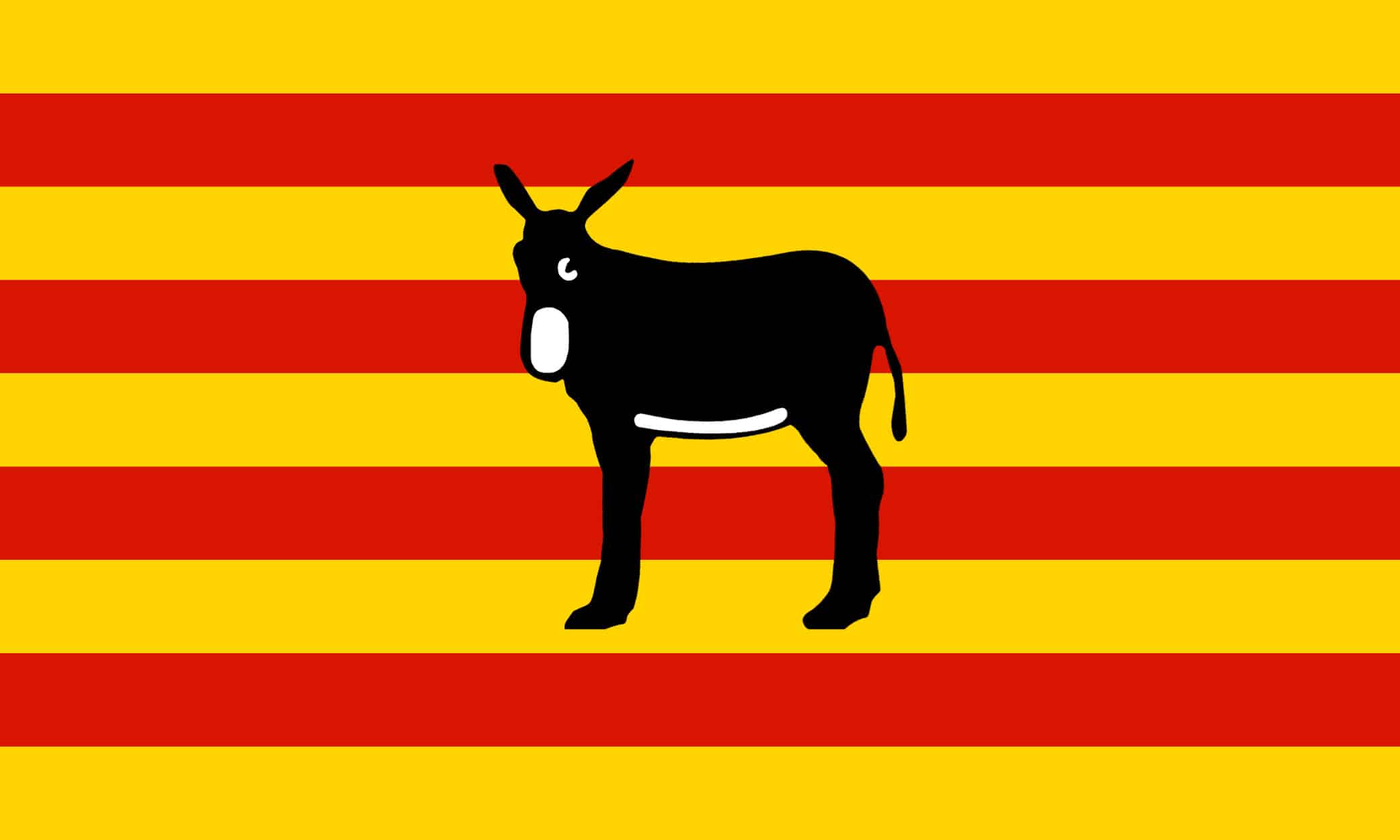 The ruc català, or Catalan donkey, has become a satirical symbol of Catalunya.