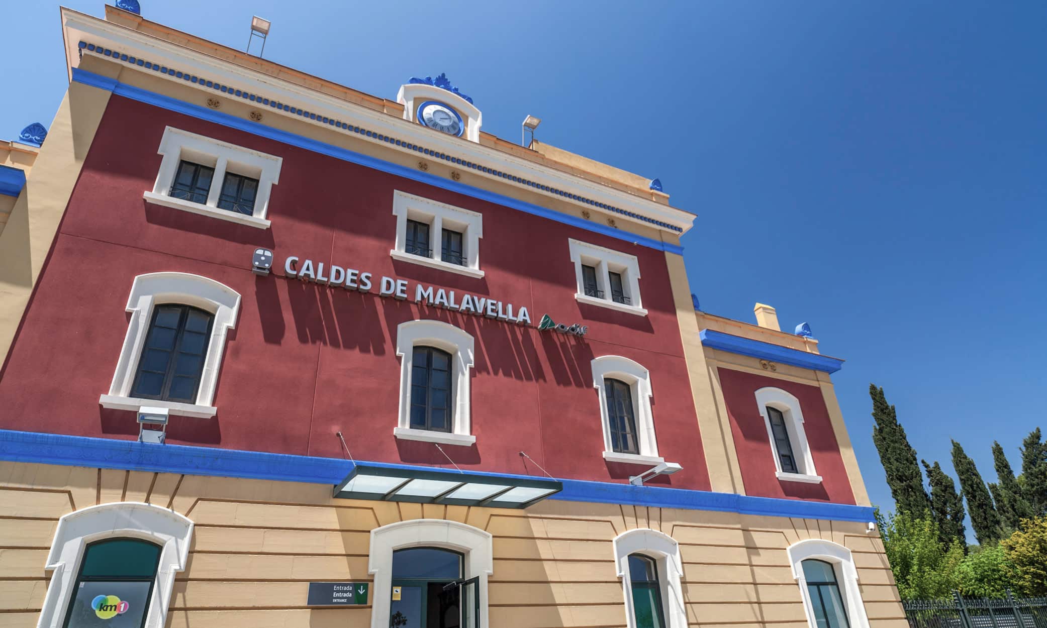 The 19th-century railway station of Caldes de Malavella