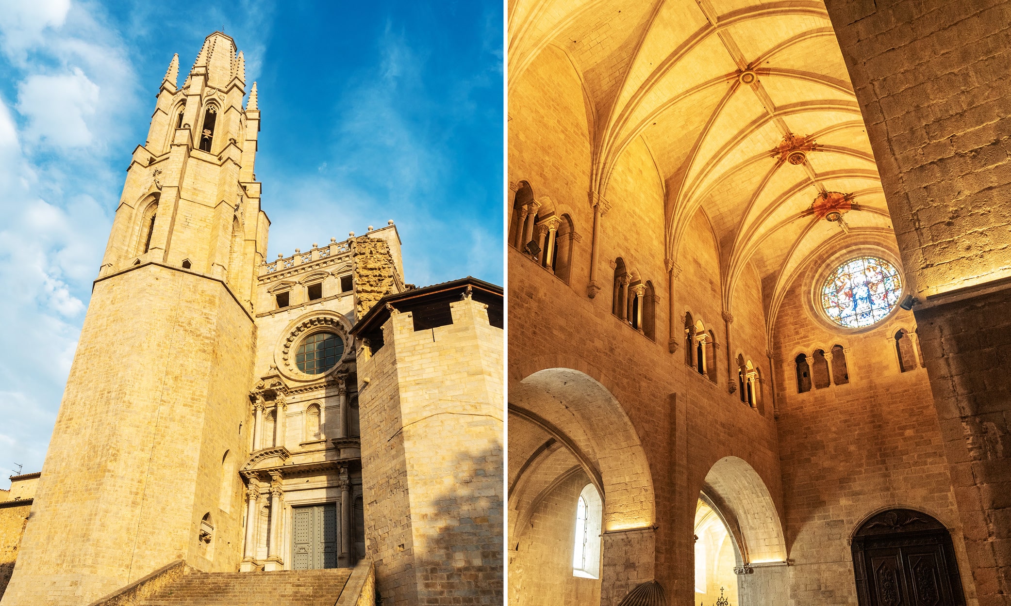 The Basílica de Sant Feliu in the old town of Girona