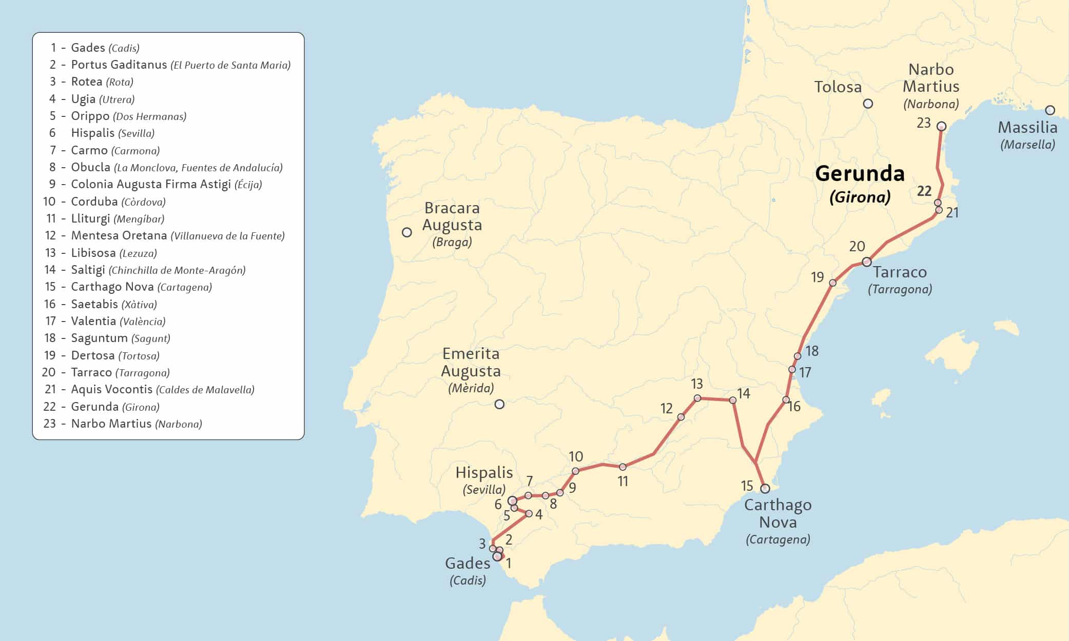 The Via Heraclea, later the Via Agusta, made Girona an important stop between Hispania and Rome.