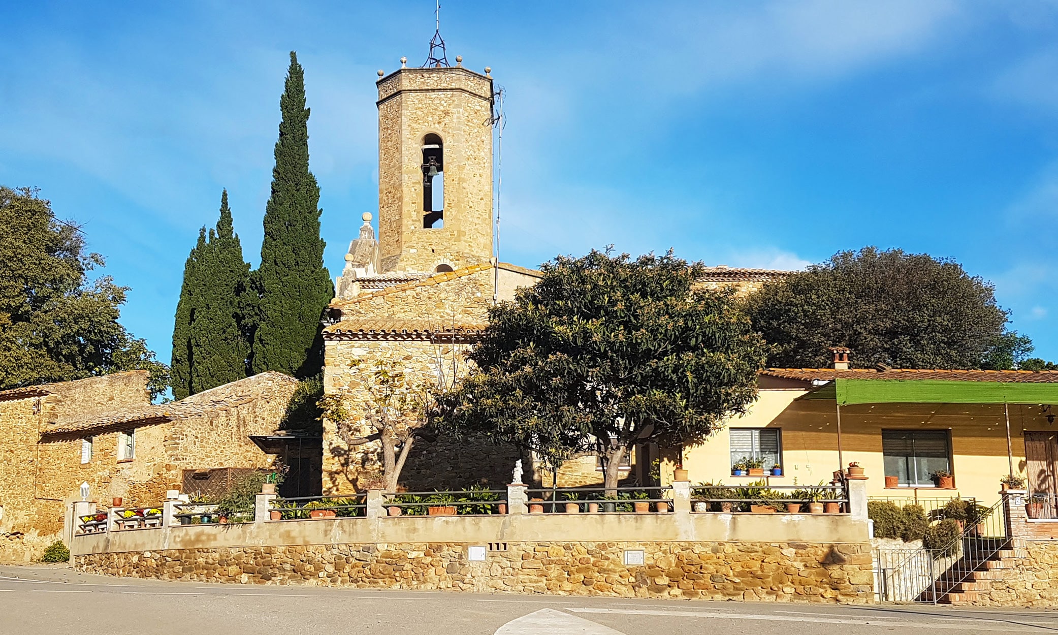 The church of St Genís in Monells