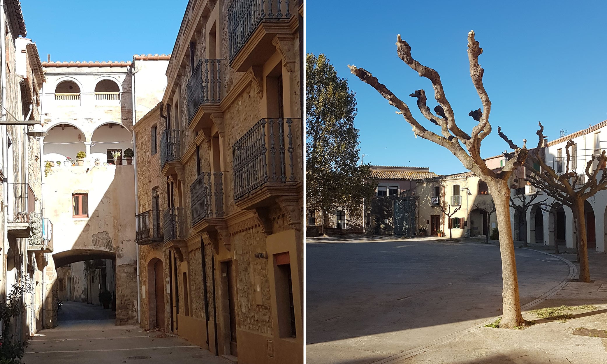 An old street and the square in St Sadurní