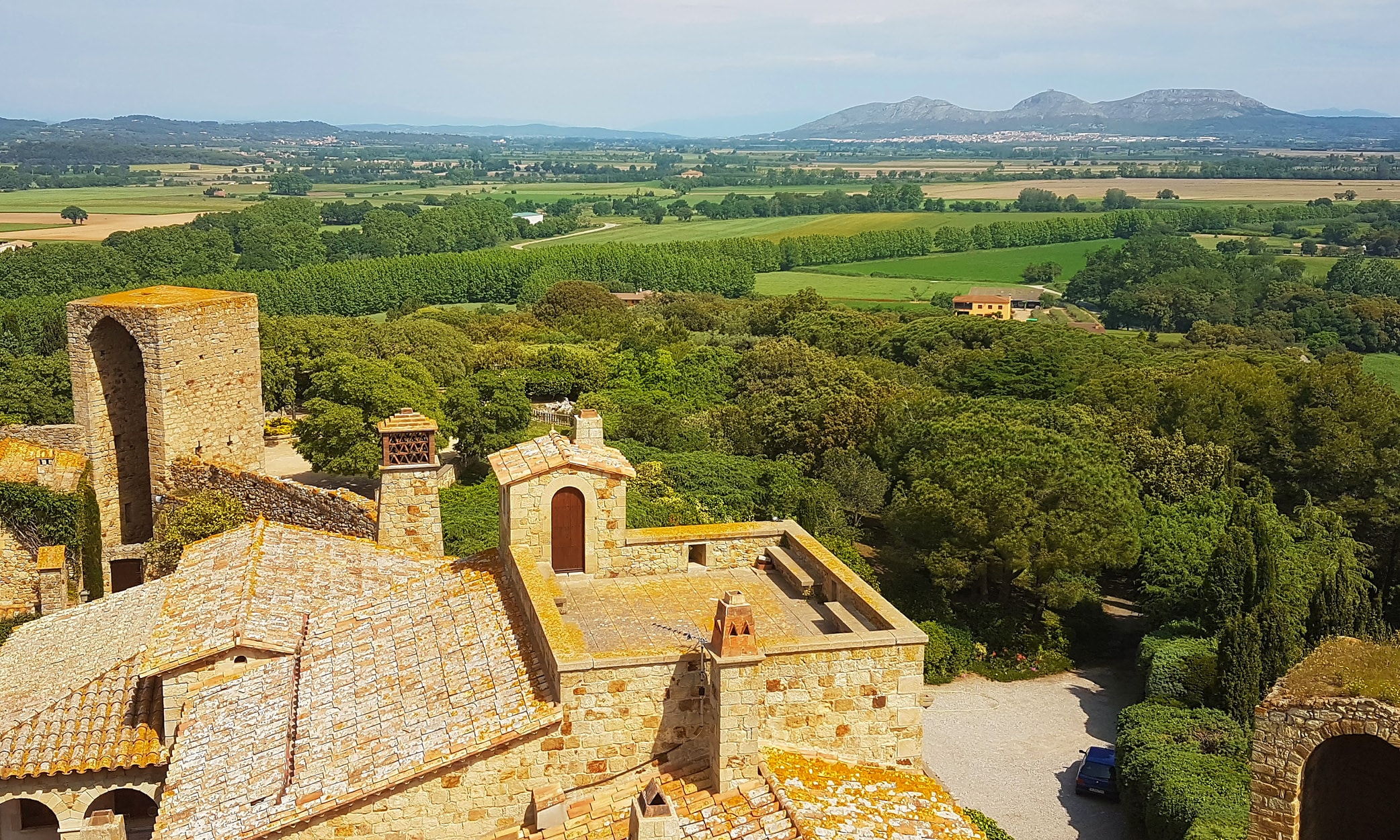 A panoramic view from the medieval village of Pals.