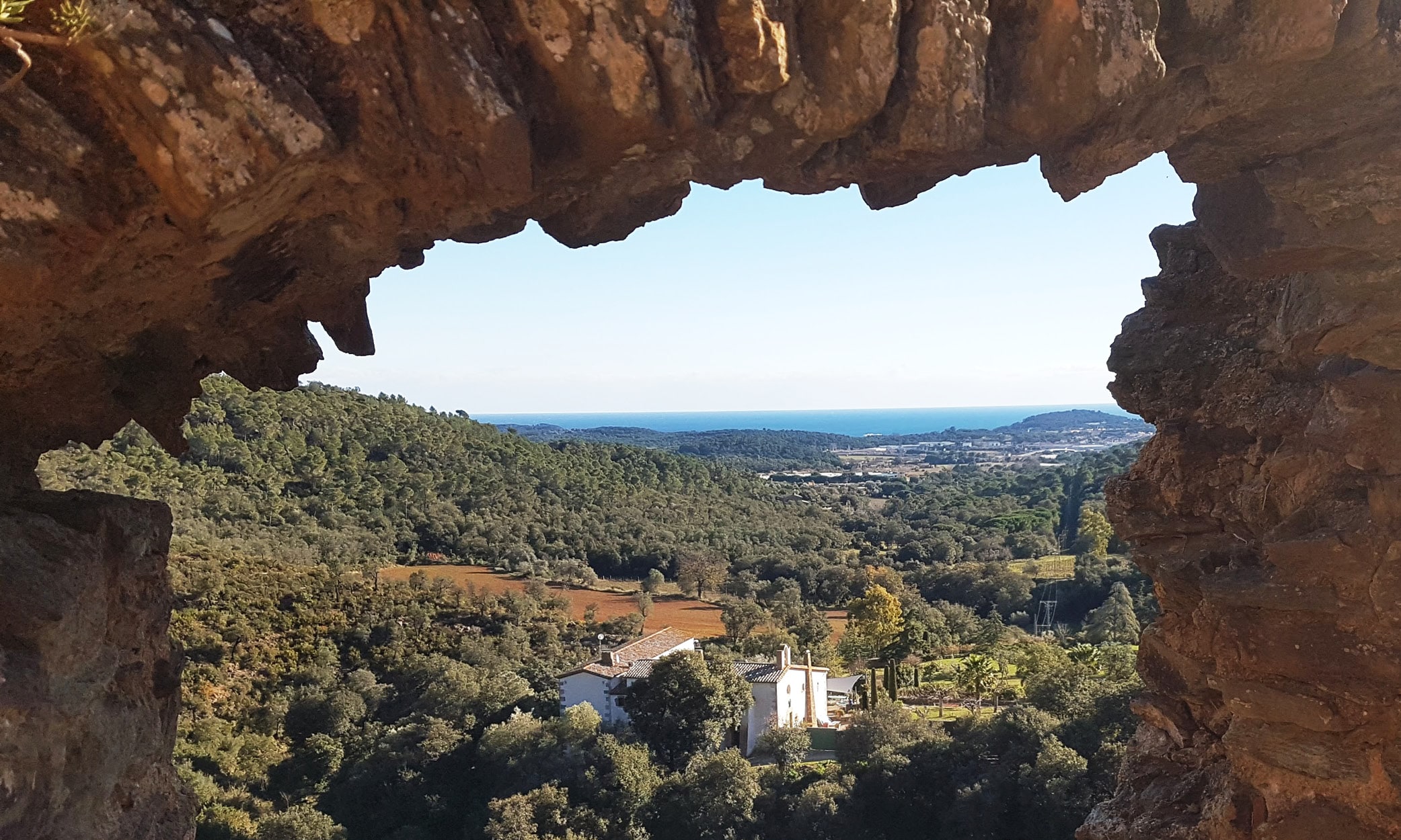 View of the Mediterranean from the Castell de Vila-romà in the hills of Palamós