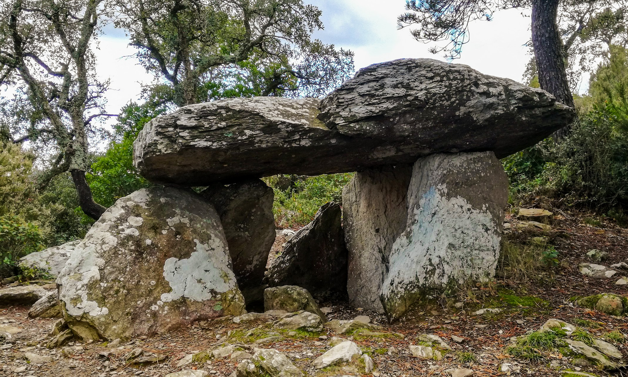 The Dolmen dels Tres Peus in the hills above Palamós